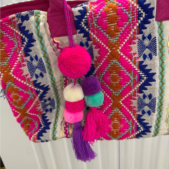 Colorful Patterned Tote Bag - Picture 2 of 4